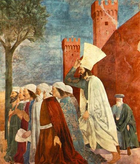Piero della Francesca Exaltation of the Cross-inhabitants of Jerusalem Germany oil painting art